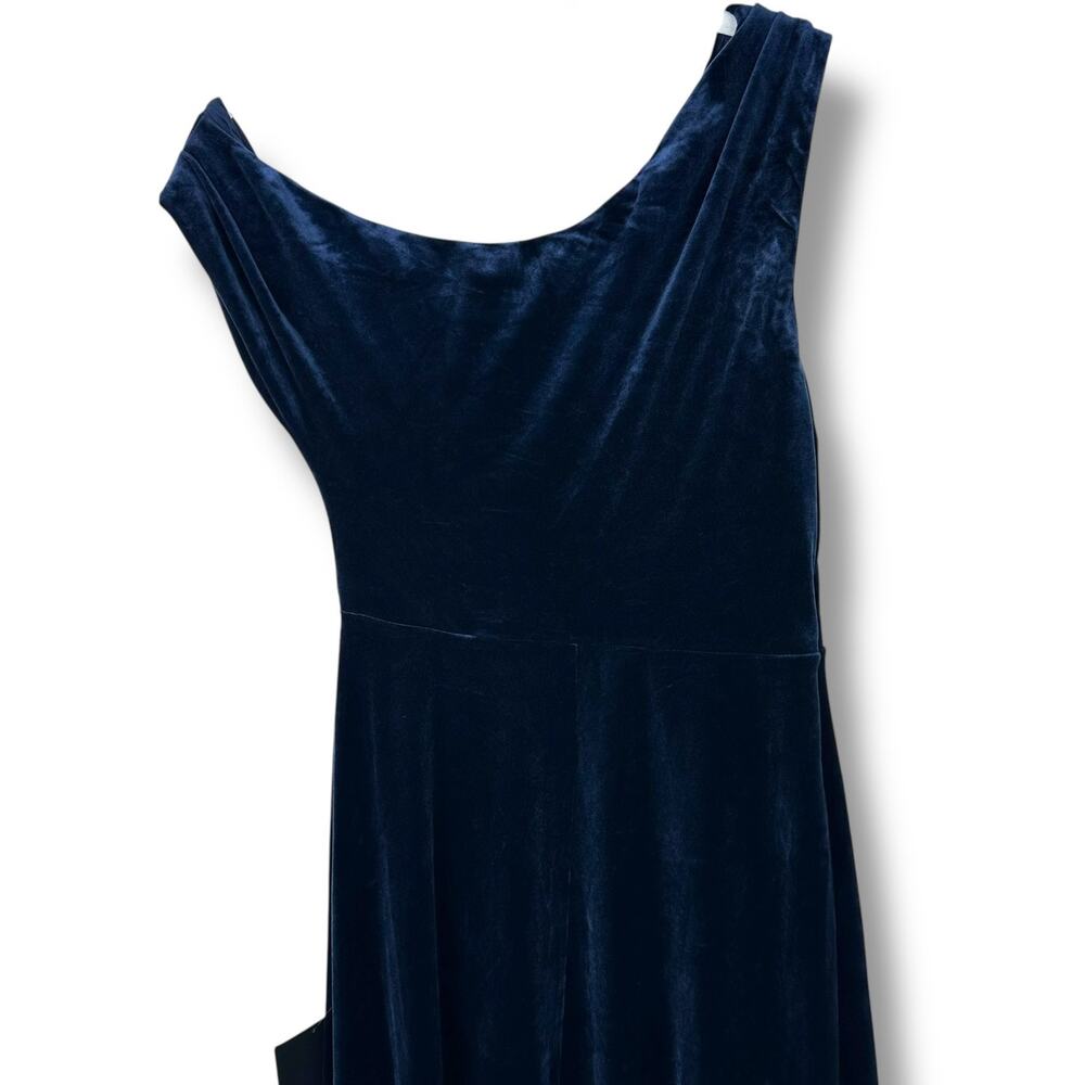 NEW Lulus Coveted Confidence Off-The-Shoulder Velvet Asymmetrical Maxi Dress - Picture 8 of 10